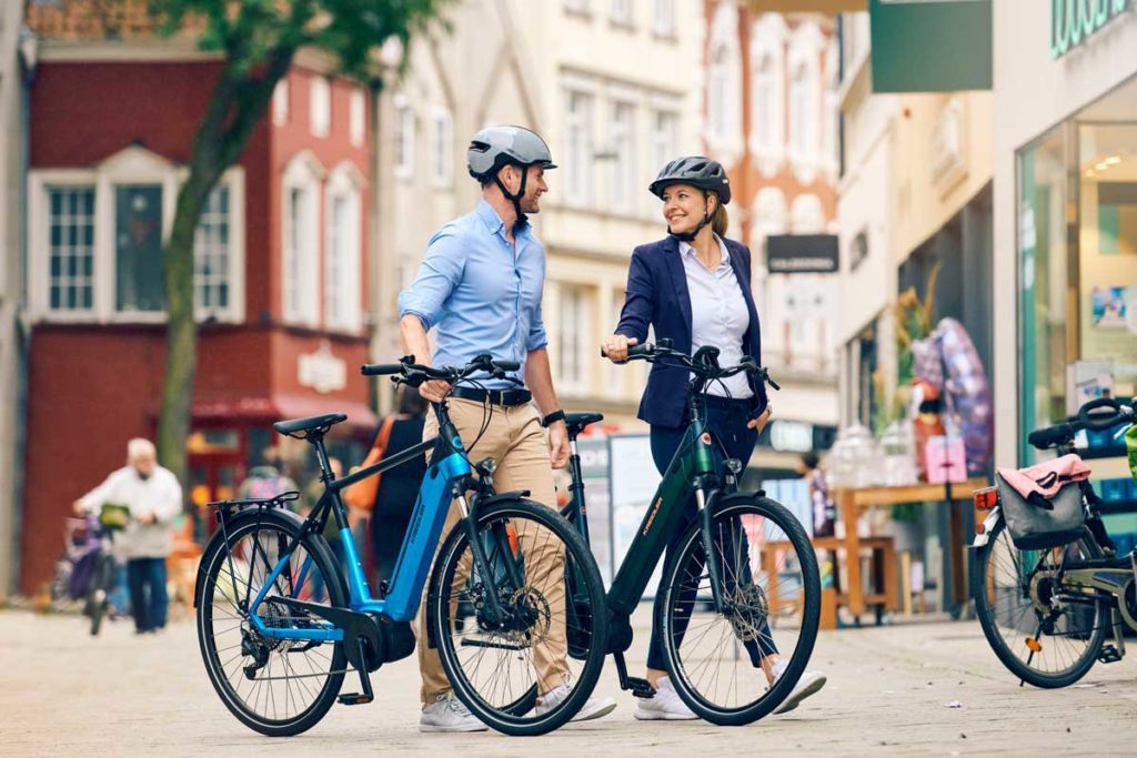 Fahrradfahrer in der Stadt