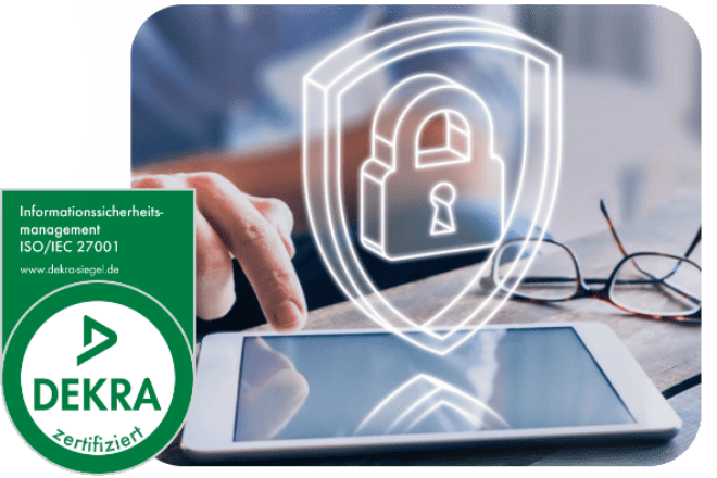 Tablet liegt auf Tisch Person zeigt darauf Umgebung computerbasiert Büro